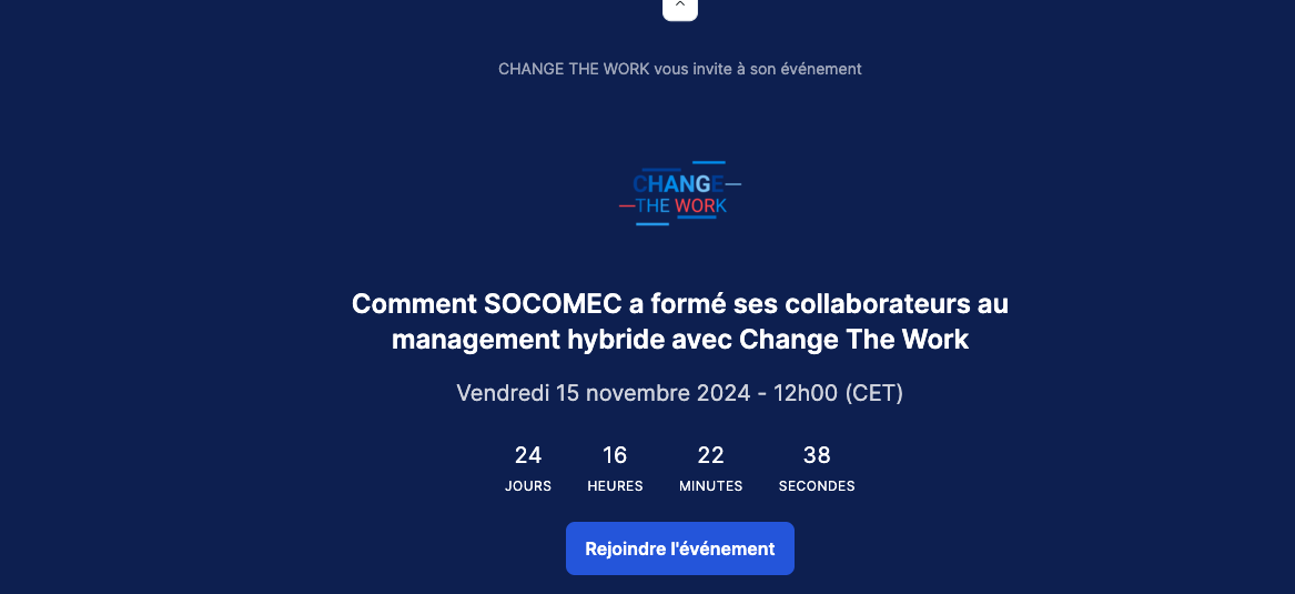 Webinaire Socomec Change The Work management hybride